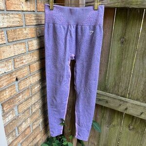 Gymshark Light Pink and Purple Marl Leggings